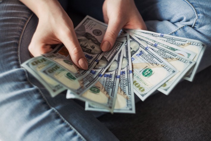 money in hands